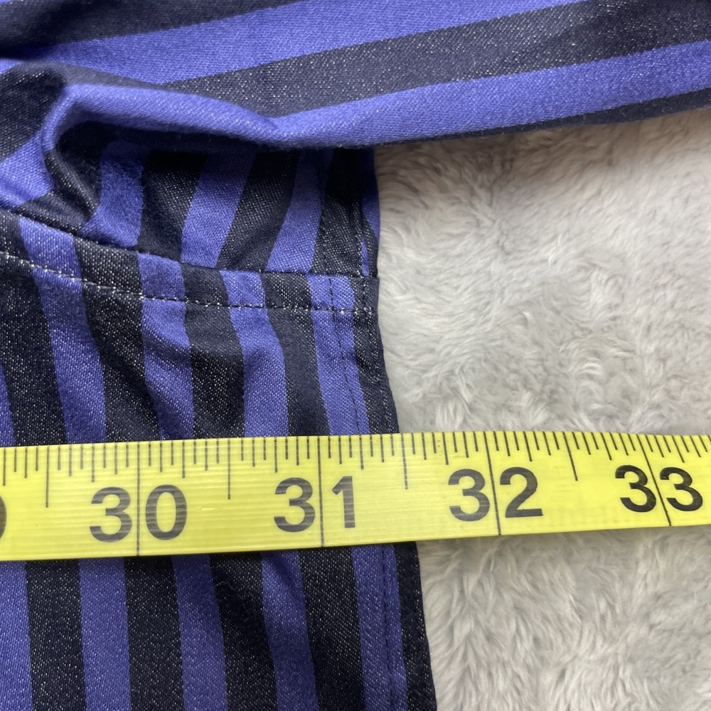 Robert Graham Mens Shirt 3XL Purple Black Stripe Long Sleeve Button Up Flip Cuff - Picture 10 of 11